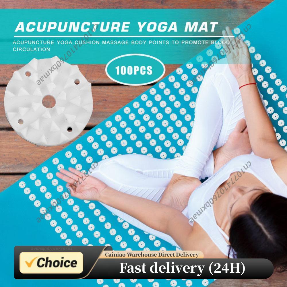 Pilates Yoga Mat Workout - 100pcs Acupressure Yoga Mat Spikes Pilates