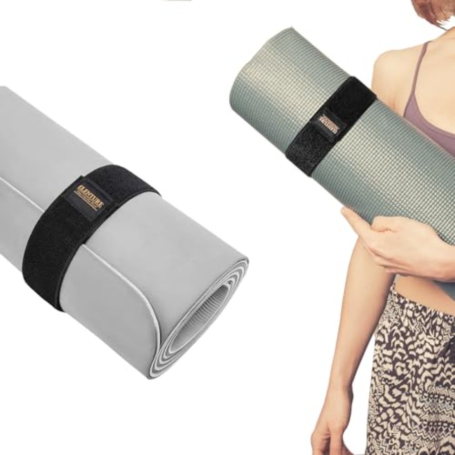 Pilates Yoga Mat Workout - Adjustable Heavy-Duty Yoga Mat Strap -