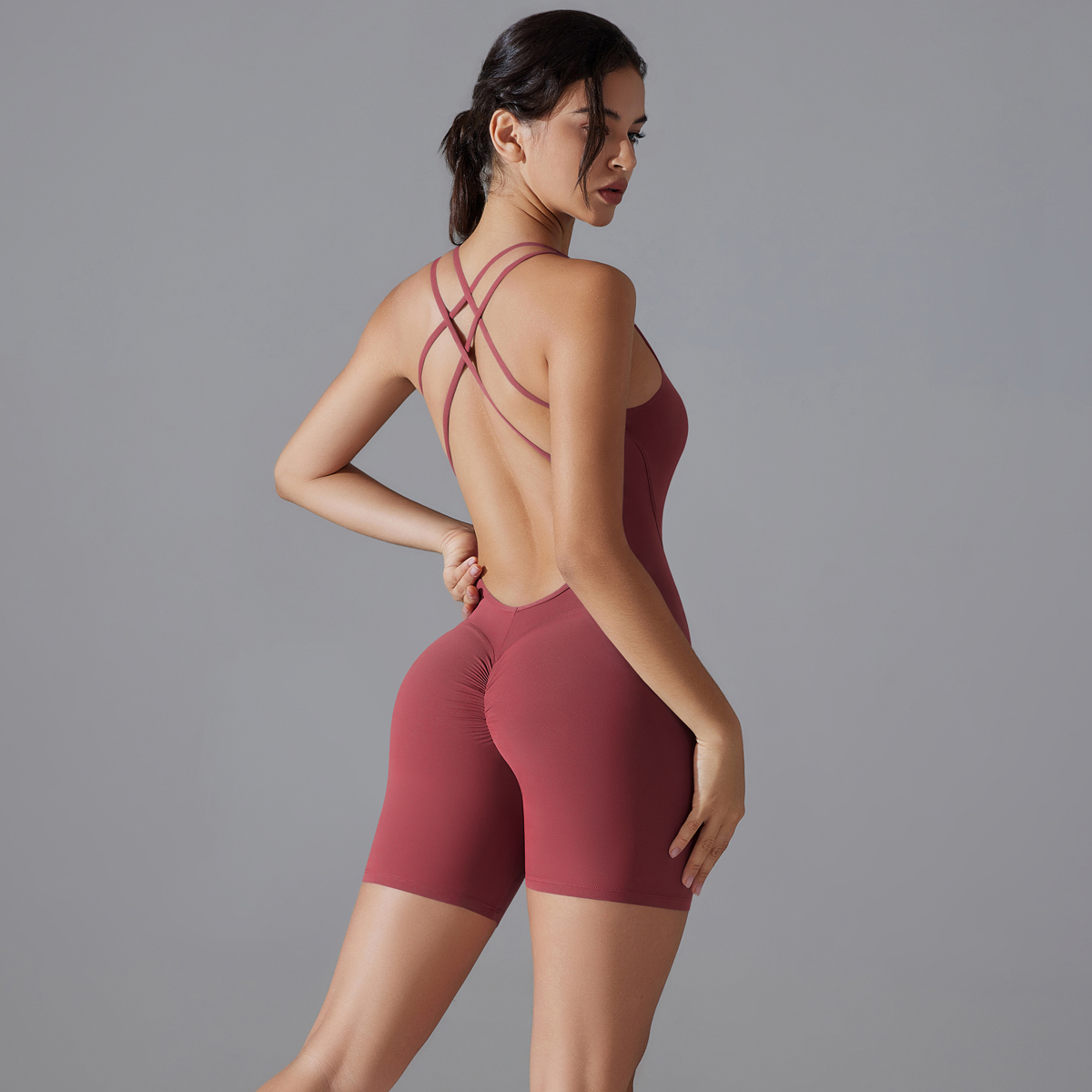 Yoga Set Sexy Backless Sporty  - Pilates Yoga Fitness 评论和价格