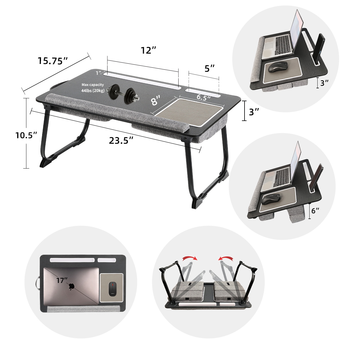 MUMUCC Portable Bed Table For  - Inversion Table Fold 评论和价格