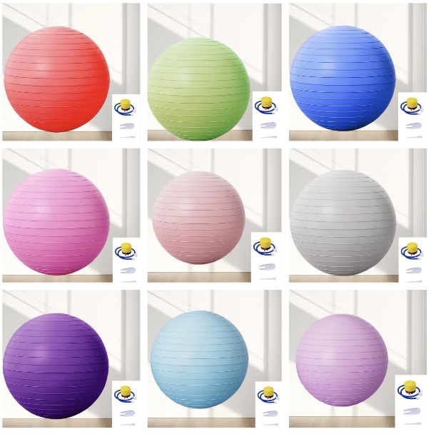 Yoga Ball 75cm Explosion-proof - Pilates Toning Ball 评论和价格