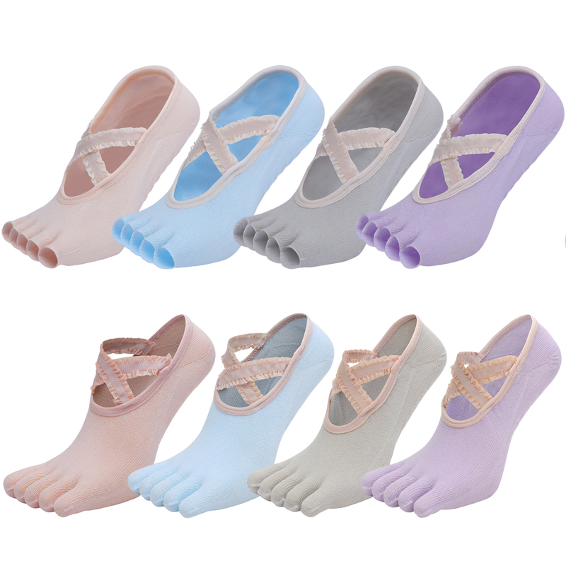 Five Finger Yoga Socks Lace Cr - Pilates Yoga Workout 评论和价格